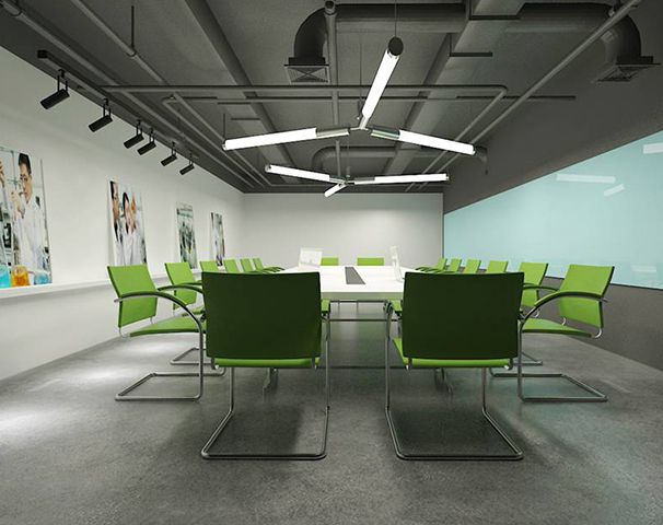 寶晶生物會議室裝修設計實景圖